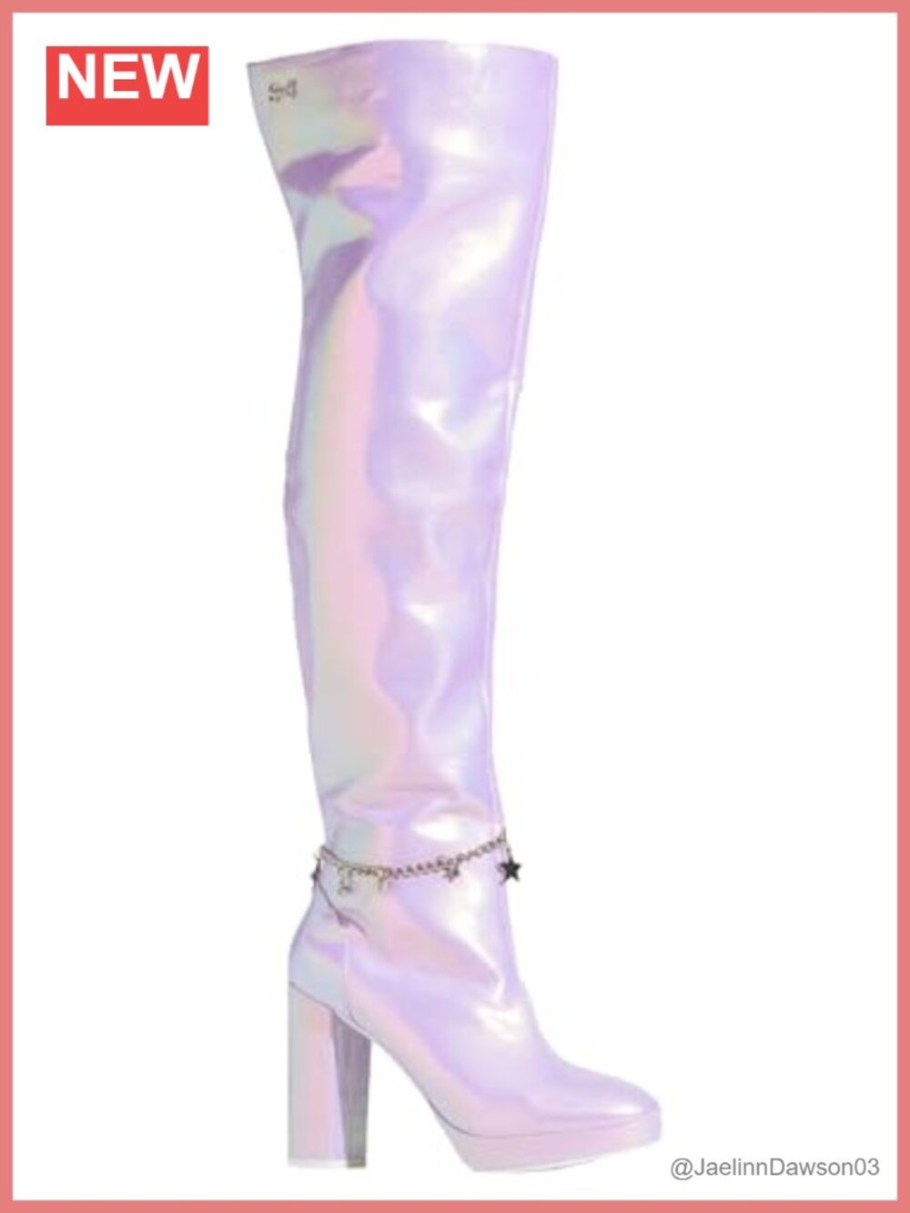 Sparkl Fairy Couture Women's Over The Knee Thigh High Chunky Heel Zip Up Naomi